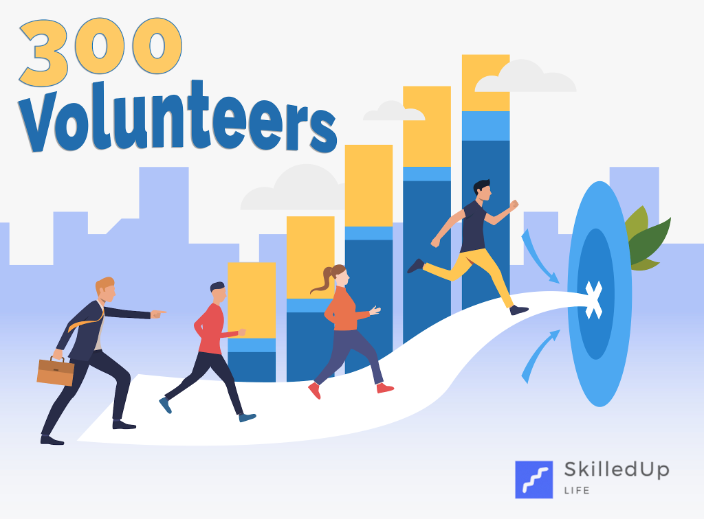 SkilledUp Life 300 volunteers