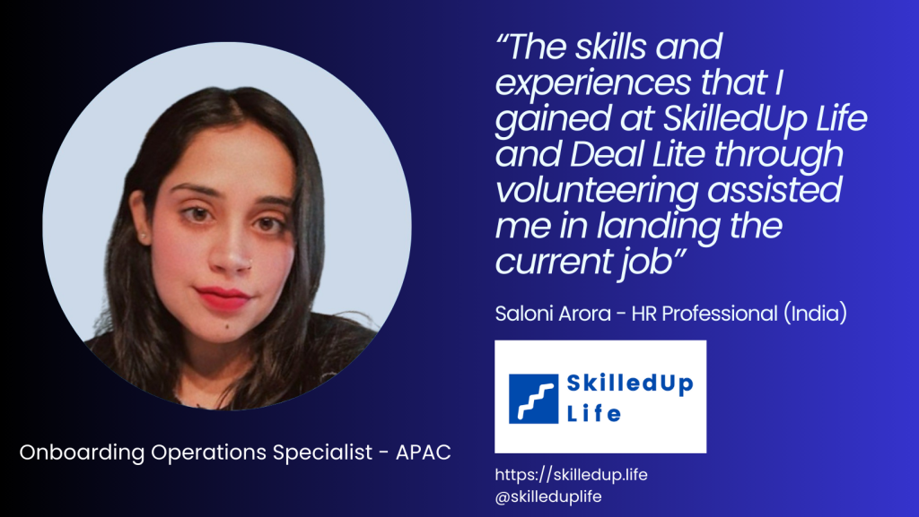 Volunteer Case Study - Saloni Arora